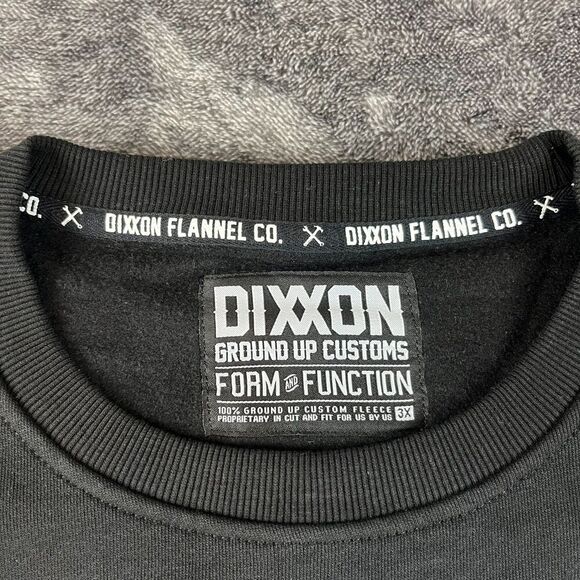 Dixxon Flannel Co Pentagram Spellout Crewneck Sweatshirt Fleece Black 3XL NWT - Picture 4 of 12
